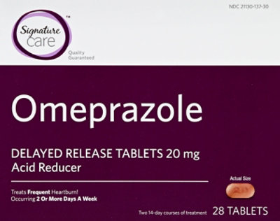Signature Care Acid Reducer Tablets Omeprazole 20 mg - 28 Count - Image 2