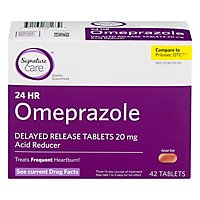 Signature Care Omeprazole Acid Reducer Delayed Release 20mg Tablet - 42 Count - Image 3