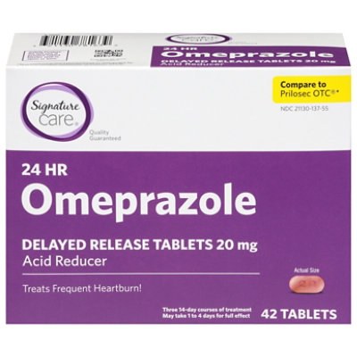 Signature Select/Care Omeprazole Acid Reducer Delayed Release 20mg Tablet - 42 Count - Image 4