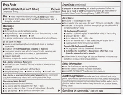 Signature Select/Care Omeprazole Acid Reducer Delayed Release 20mg Tablet - 42 Count - Image 4