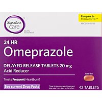 Signature Care Omeprazole Acid Reducer Delayed Release 20mg Tablet - 42 Count - Image 2
