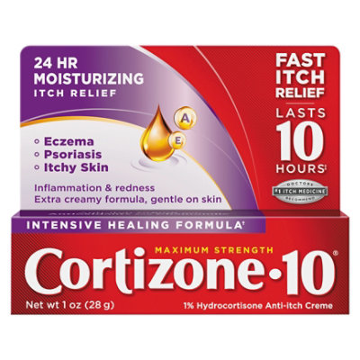 Cortizone 10 Anti-Itch Creme Maximum Strength Intensive Healing Formula - 1 Oz - Image 3