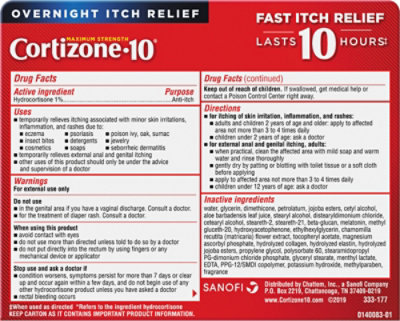 Cortizone 10 Anti-Itch Creme Maximum Strength Intensive Healing Formula - 1 Oz - Image 5