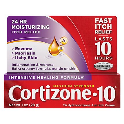 Cortizone 10 Anti-Itch Creme Maximum Strength Intensive Healing Formula - 1 Oz - Image 2
