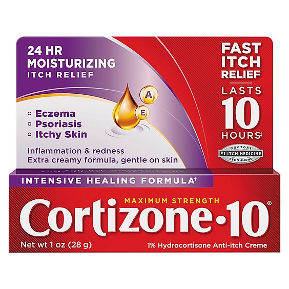 Cortizone 10 Anti-Itch Creme Maximum Strength Intensive Healing Formula - 1 Oz