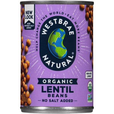 Westbrae Natural Organic Lentils Low Sodium Can - 15 Oz