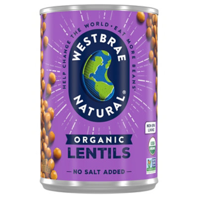 Westbrae Natural Organic Lentils Low Sodium Can - 15 Oz - Image 2