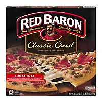 Red Baron Pizza Classic Crust Four Meat Frozen - 21.95 Oz - Image 2