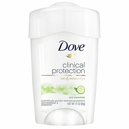Dove Clinical Protection Antiperspirant Deodorant Stick Cool Essentials - 1.7 Oz - Image 1