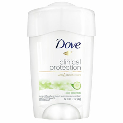 Dove Clinical Protection Antiperspirant Deodorant Stick Cool Essentials - 1.7 Oz