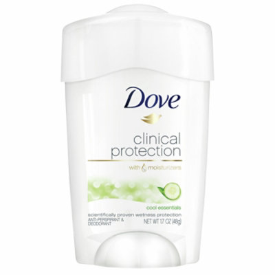 Dove Clinical Protection Antiperspirant Deodorant Stick Cool Essentials - 1.7 Oz - Image 1