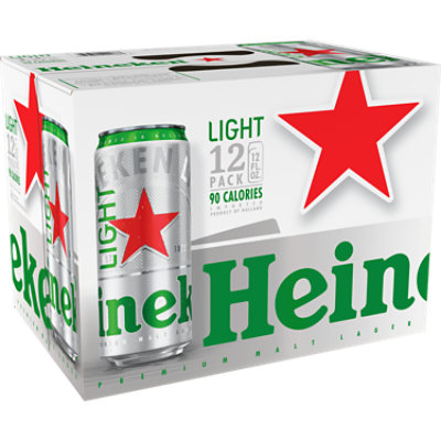 Heineken Light Lager Beer Cans - 12-12 Fl. Oz.