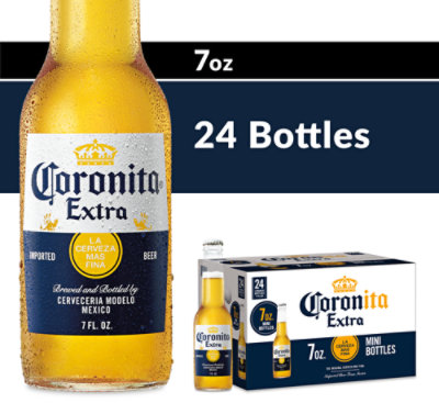 Corona Extra Coronita Mexican Lager Beer 4.6% ABV In Bottles - 24-7 Fl. Oz.