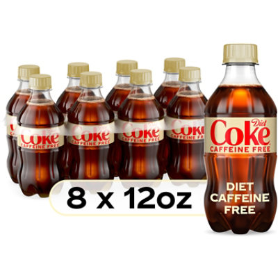 Diet Coke Soda Pop Cola Caffeine Free 8 Count - 12 Fl. Oz. - Image 1