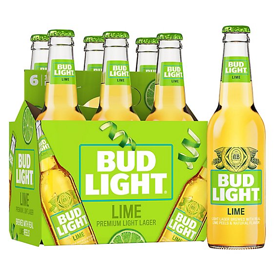 Bud Light Lime Beer Bottles - 6-12 Fl. Oz.