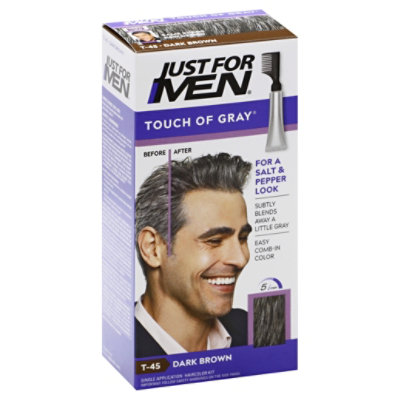 Just For Men Hair Color Touch Of Gray Dark Brown T-45 - Each - Image 1