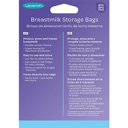 Lansinoh Breastmilk Storage Bags - 50 Count - Image 2