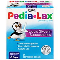 Fleet Pedia-Lax Liguid Glycerin Suppositories - 6 Count - Image 1