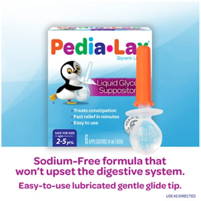 Fleet Pedia-Lax Liguid Glycerin Suppositories - 6 Count - Image 3