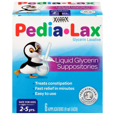 Fleet Pedia-Lax Liguid Glycerin Suppositories - 6 Count