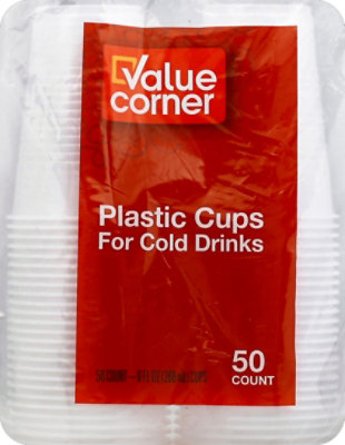 Pantry Essentials Cups Plastic Transluscent 9 ounce Wrapper - 50 Count - Image 2