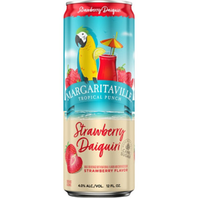 Margaritaville Strawberry Daiquiri Tropical Punch In Can 12 Fl. Oz