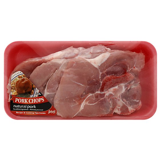 Meat Counter Pork Loin Sirloin Chop Bone In Thin