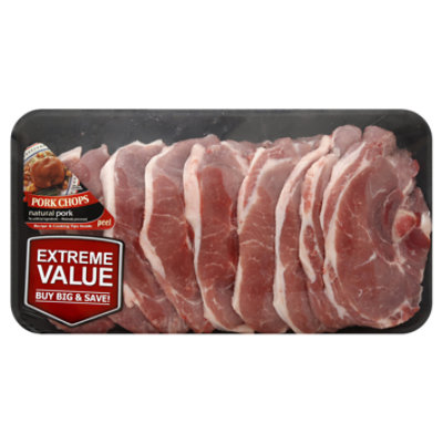 Pork Sirloin Chops Bone In Thin Value Pack - 3.50 Lb