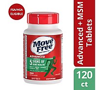 Schiff Move Free Advanced plus Dietary Supplemen with Glucosamine Chondroitin - 120 Count