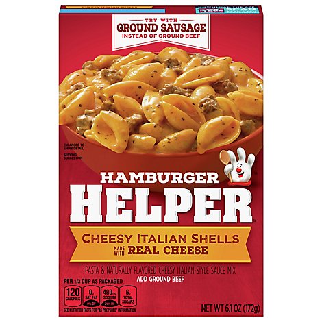 Betty Crocker Hamburger Helper Cheesy Italian Shells Box - 6.1 Oz