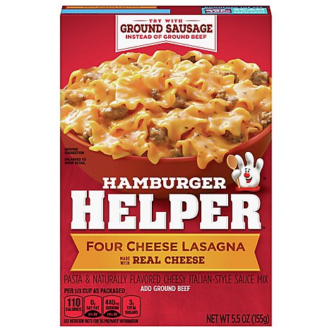 Betty Crocker Hamburger Helper Four Cheese Lasagna Box - 5.5 Oz