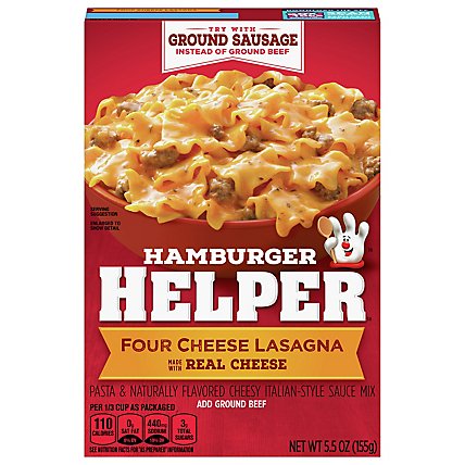 Betty Crocker Hamburger Helper Four Cheese Lasagna Box - 5.5 Oz - Image 1