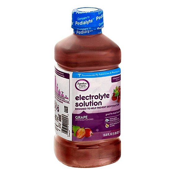 Signature Care Electrolyte Solution For Kids & Adults Grape - 1 Liter
