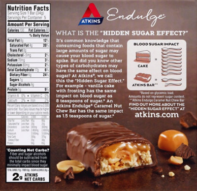 Atkins Endulge Bar Caramel Nut Chew - 5-1.2 Oz - Image 5