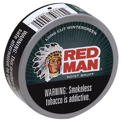 Red Man Long Cut Wintergreen Moist Snuff - 1.2 Oz