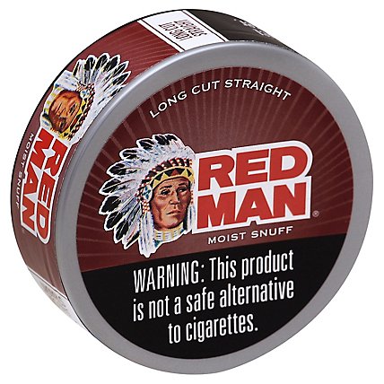 Red Man Long Cut Straight Moist Snuff - 1.2 Oz - Image 1
