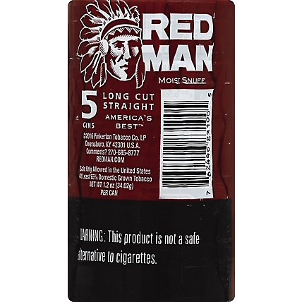 Red Man Long Cut Straight Moist Snuff - Case - Image 2