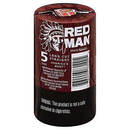 Red Man Long Cut Straight Moist Snuff - Case - Image 1