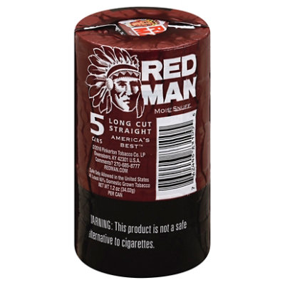Red Man Long Cut Straight Moist Snuff - Case