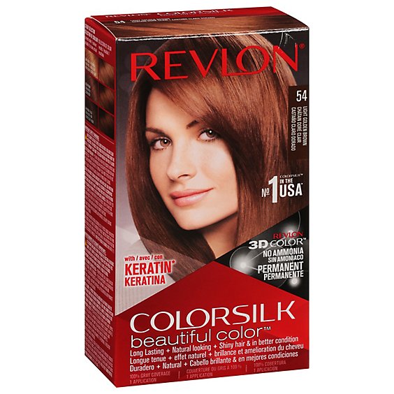 Revlon Colorsilk Beautiful Color Hair Color Light Golden Brown 54 - Each