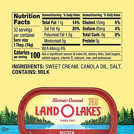 Land O Lakes Spreadable Butter with Canola Oil - 15 Oz - Image 3