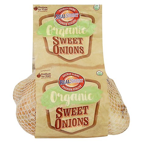 Bland Farms Organic Onions Sweet Bag Prepacked - 2 Lb