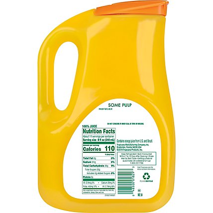 Tropicana Juice Pure Premium Orange Some Pulp Homestyle Chilled - 89 Fl. Oz. - Image 6