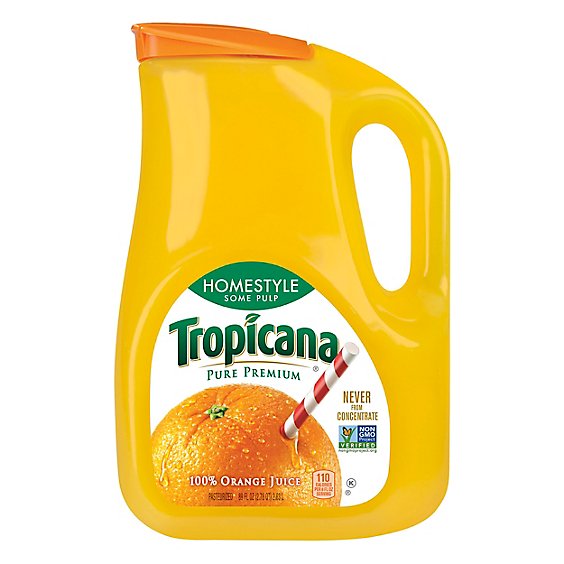 Tropicana Juice Pure Premium Orange Some Pulp Homestyle Chilled - 89 Fl. Oz.