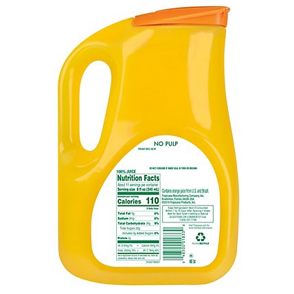 Tropicana Juice Pure Premium Orange No Pulp Original Chilled - 89 Fl. Oz. - Image 2