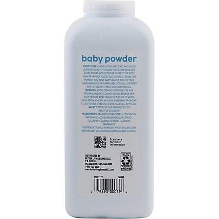 Signature Care Baby Powder Pure Cornstarch Mild & Gentle Aloe Vera & Vitamin E - 15 Oz - Image 5