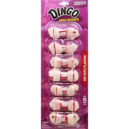 Dingo Dog Snacks Bones Mini Chicken Pack 7 Count - 2.3 Oz - Image 2