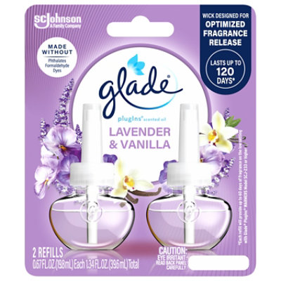 Glade Plugins Lavender And Vanilla Scented Oil Air Freshener Refill 2 Count - 1.34 Oz - Image 2