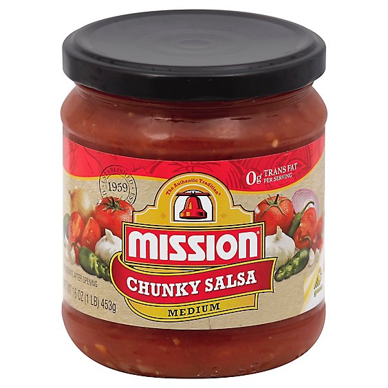 Mission Salsa Chunky Medium - 16 Oz