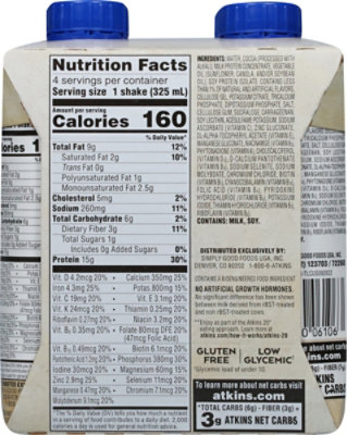 Atkins Shake Dark Chocolate Royale - 4-11 Fl. Oz. - Image 5